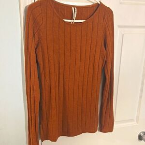 Anthropologie Burnt Orange Knit Top
